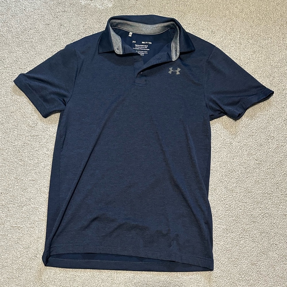 Under Armour The Playoff Polo - Navy Blue - SMALL